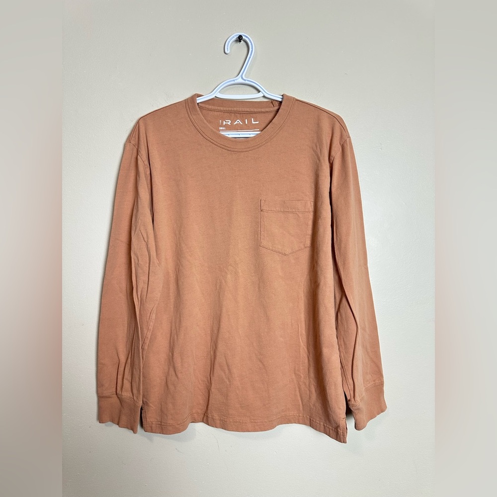 The Rail Size S Men's Brown Long Sleeve Tee